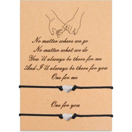 Promise Bracelets Long Distance Couples Friendship Heart Matching Bracelets Gift For Women Best Friends Mother Daughter Promise Bracelets Long Distance Couples Friendship Heart Matching Bracelets Gift For Women Best Friends Mother Daughter